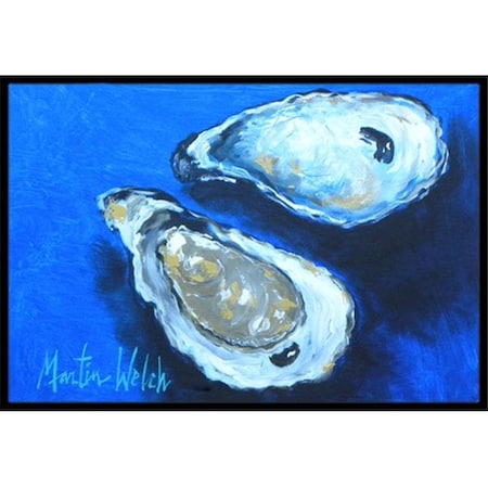 Carolines Treasures Carolines Treasures MW1095MAT 18 x 27 in. Oysters Seafood Four Indoor & Outdoor Doormat MW1095MAT